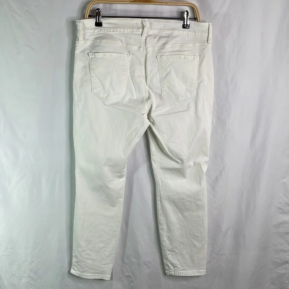 NYDJ Ami skinny ankle white jeans